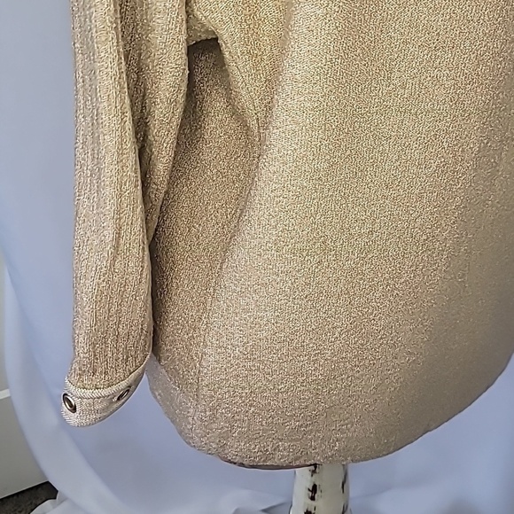 ST. JOHN SPORT Wool Rayon Blend Rivet Zip Up Jacket Ribbed Classic - Picture 7 of 11